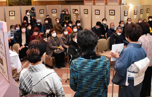 「ねむろ100景スケッチ集」桐澤さんしのぶ 完成記念し原画展示解説(2022-11-18)