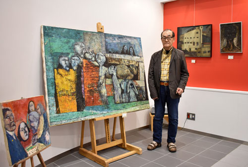 〝生きる〟に問い掛け 故川瀬さん絵画展(2022-11-10)