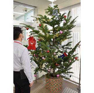 Ｘマス気分盛り上げ　弟子屈郵便局　来局者ツリー楽しむ(2022-12-10)