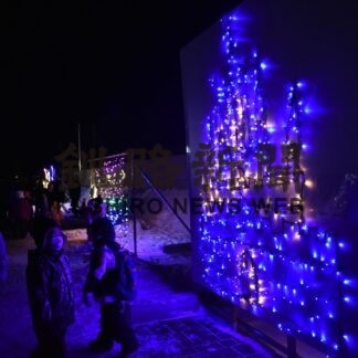 交流プロムナード、イルミで彩り(2022-12-19)