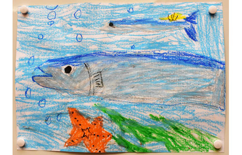 おさかな大賞根室こども絵画 最優秀賞に岡田莉々子ちゃん_1(2022-12-10)