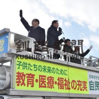 自民７区支部が支持訴え街頭活動(2023-01-04)