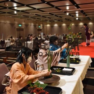 池坊釧路支部初生け「すがすがしい気持ち」(2023-01-10)