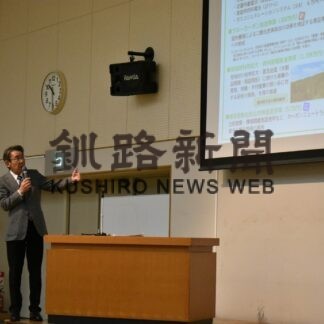 予算のポイント解説　くしろ市民大学で蝦名市長が特別講演(2023-03-22)