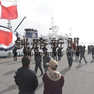 激励背に乗船実習へ　厚岸翔洋高校壮行式(2023-04-16)