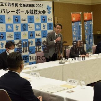 「地域の魅力発信」　全国高校女子バレー開催で蝦名市長(2023-04-18)