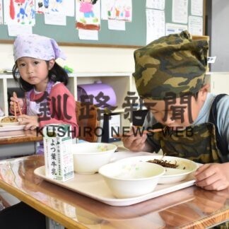 「フキおいしい」音別でふるさと給食【釧路市】(2023-06-29)