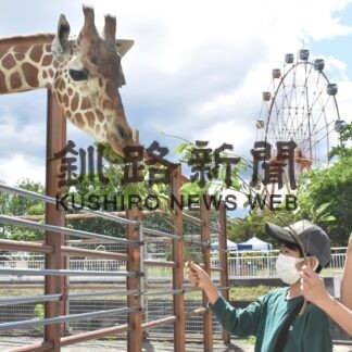 釧路市動物園で「キリンの日」親子ら餌やり体験に感動【釧路市】(2023-06-19)
