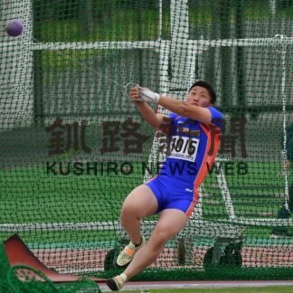 鳴川（釧明輝）ハンマー投げ４位　女子１００㍍障害の鈴木（釧湖陵）も【札幌】(2023-06-14)