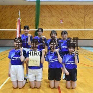 ＣＢＢＣ白糠、ノーススタージュニア制す　中体連釧路地区バドミントン【釧路町】_1(2023-06-19)