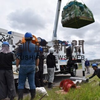 台風シーズンに備え、釧路開建が排水ポンプ車訓練【釧路市】(2023-07-05)