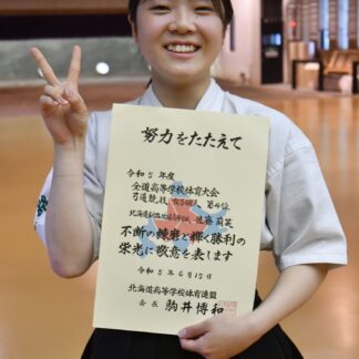 インターハイ弓道、いざ　意気込む２選手【釧路市】_1(2023-08-01)