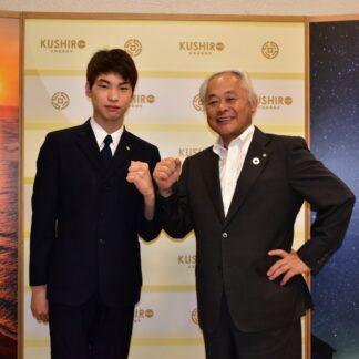 水泳全中活躍誓う　道教大附属９年安田さん表敬【釧路町】(2023-08-10)