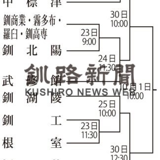 釧根一懸け１１チーム熱戦　秋季高校野球釧根支部予選２３日開幕　組み合わせ決定【釧路市】_1(2023-09-08)