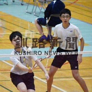 菊田・武藤組２連覇　中学バド・ミカミ杯【釧路町】(2023-10-23)