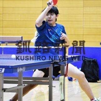 一瀬（釧湖陵１年）男子単優勝　女子は佐藤（別海１年）制す　高校卓球支部予選【釧路市】(2023-11-21)