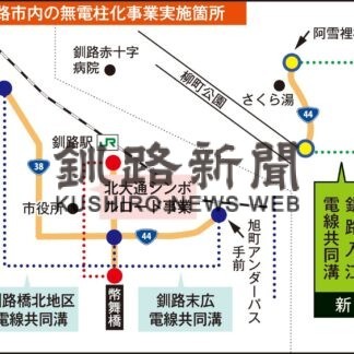 災害時の輸送路確保へ　「入江無電柱化」に着手【釧路市】(2023-11-16)