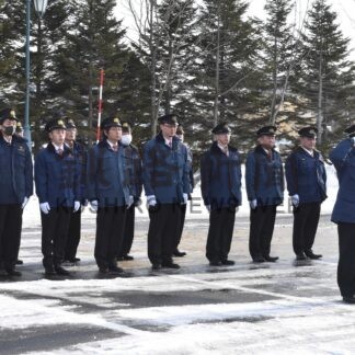 防災意識高める　２町で出初め式_1(2024-01-08)
