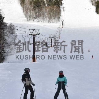 金山スキー場、第２リフト稼働【標津】(2024-01-29)