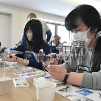 シマエナガ模型に絵付け　鶴居でワークショップ【鶴居】(2024-02-21)