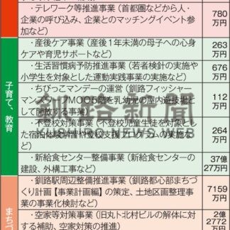 釧路市一般会計１０２０億円　新年度予算案【釧路市】_2(2024-02-17)