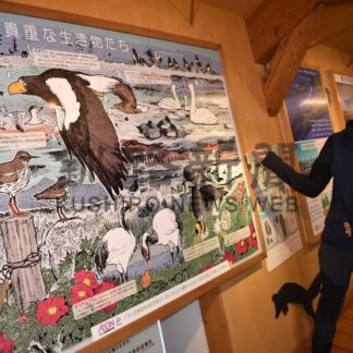野付半島や希少生物紹介　ネイチャーセンター、新しいパネル展示【別海】(2024-02-15)