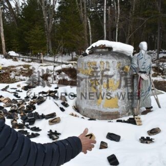 極寒の森の中で芸術祭、鉄のさび変化や廃材利用【弟子屈】(2024-02-17)