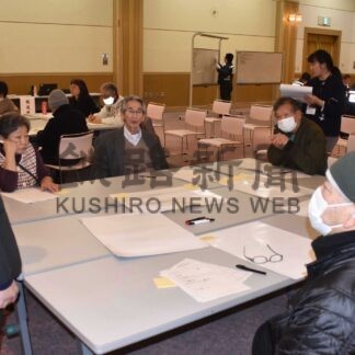 防災意識高め、本部設置と机上訓練同時に【標津】(2024-02-20)