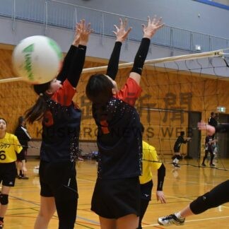 ネット挟み笑顔で熱戦　ソフトバレーぎゅう太杯【釧路町】(2024-02-20)