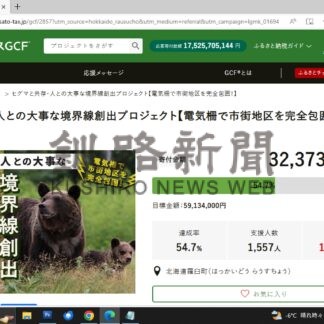 ヒグマの市街地侵入防げ　電気柵設置へＧＣＦ募る【羅臼】(2024-03-06)