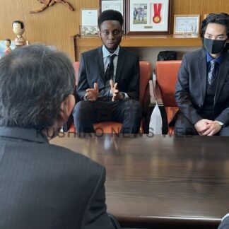 学び、交流深めて　釧路高専留学生２人受け入れ、市長表敬【釧路市】(2024-04-04)