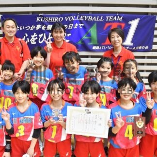 バレー北海道小学生フェス　釧路ＡＴ１、Ｋ─ＵＮＩＴＥＤ準優勝【釧路市】(2024-04-30)