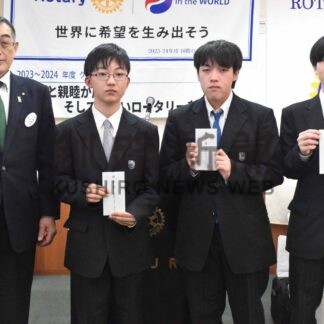 根室ロータリーク、高校生３人に奨学金贈呈【根室】(2024-04-21)