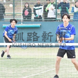 登坂・佐藤組（釧江南）制覇　ソフトテニス釧根支部高校【釧路市】(2024-05-07)