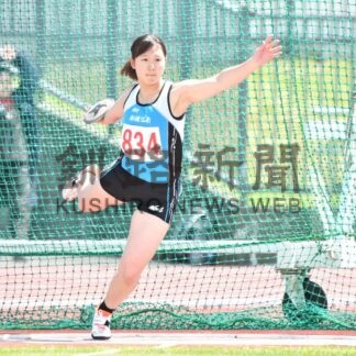 迎（武修館２年）男子１００大会新　前畑（釧江南３年）も女子ハンマー投げで【釧路市】_1(2024-05-20)