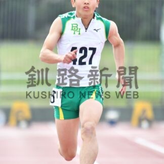 迎（武修館２年）男子１００大会新　前畑（釧江南３年）も女子ハンマー投げで【釧路市】(2024-05-20)