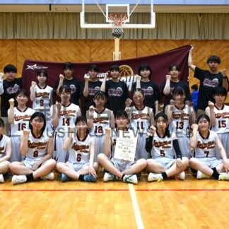 釧鳥取男子、釧鳥取西女子が優勝　中体連釧路地区バスケ_1(2024-07-01)