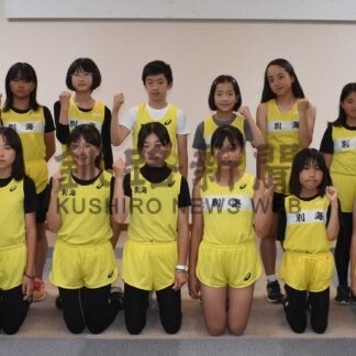 陸上全道「自己ベスト目指す」　少年団１３人健闘誓う【別海】(2024-07-10)