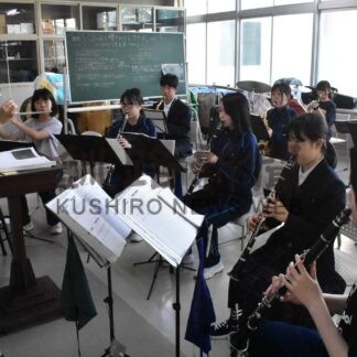 初合同バンド 本番へ練習　標津、川北中吹奏楽部【標津】(2024-07-07)