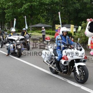 「バイクの日」に安全運転啓発(2024-08-23)