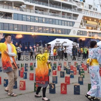 日本文化盆踊り クルーズ客に　みなとオアシス協が企画【釧路市】(2024-08-27)
