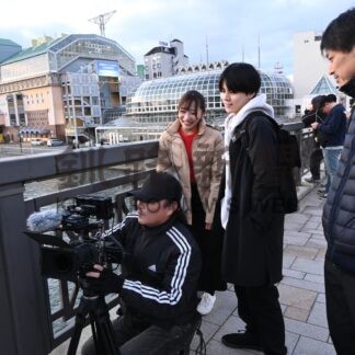 鶴居、釧路で「鶴の里物語」撮影始まる(2024-11-04)