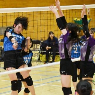 バレー中学女子会長杯　釧鳥取連覇【釧路町】(2024-11-12)