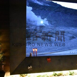 シアター Ｘマス仕様に　ＭＯＫＭＯＫベース装飾【弟子屈】(2024-12-16)