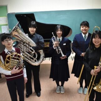 全国舞台へ猛練習　小中生５人、ジュニア管打楽器コン出場【釧路市】(2025-03-13)