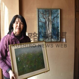 道東の自然 感情重ねる　外山さんの絵画展【釧路市】(2025-03-08)