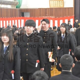 新たな一歩踏み出す　釧根管内高校で卒業式【釧路市】_2(2025-03-02)