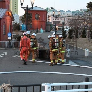 港文館花壇で不審火【釧路市】(2025-04-06)
