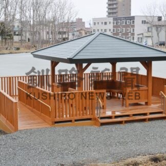 鶴ケ岱公園のあずまや新装供用開始【釧路市】(2025-04-04)