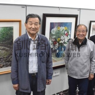 １８人の多彩な新作見て　釧路でアンダンテ合同絵画展(2025-05-16)